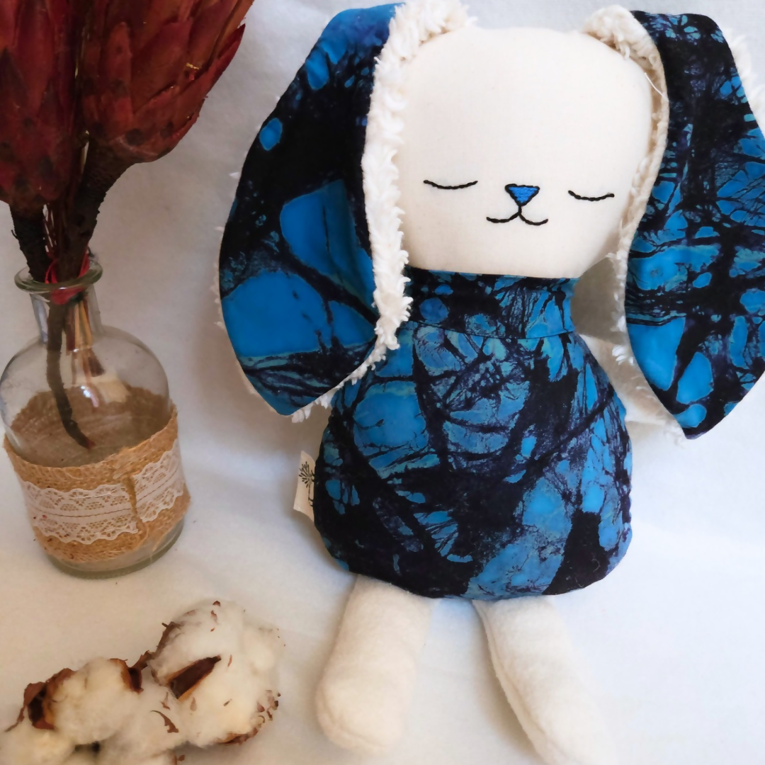 Lapidou - doudou lapin en tissu batik africain et coton bio 5