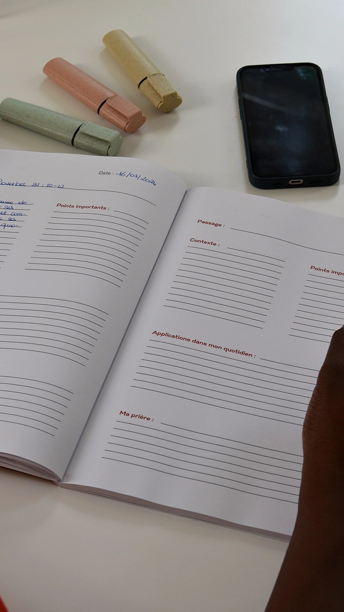 Carnet d'étude biblique "Mon moment avec Dieu" 4