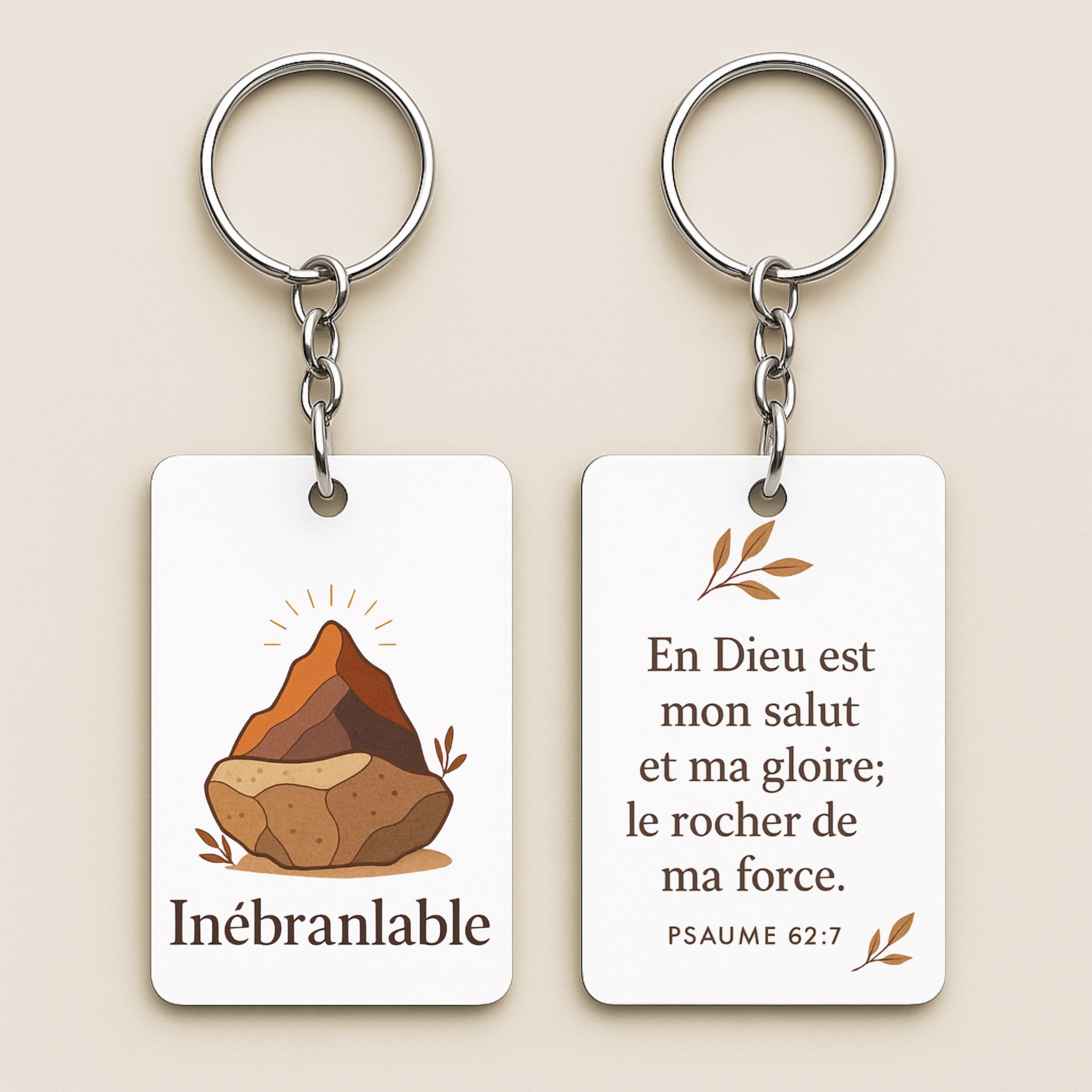 Porte-clé - Inébranlable - beige