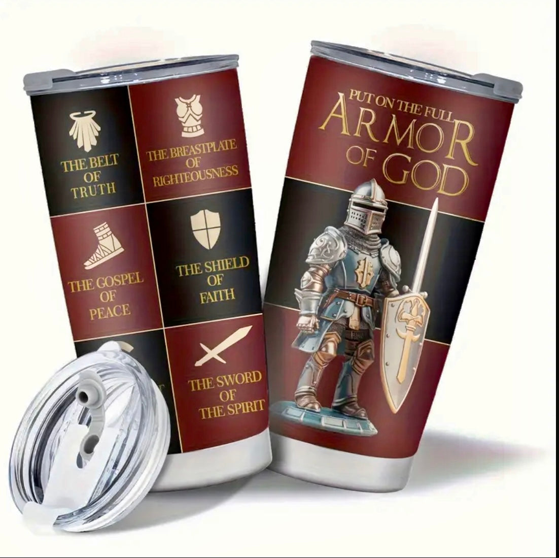 Gobelet "Armure de Dieu" – En acier inoxydable
