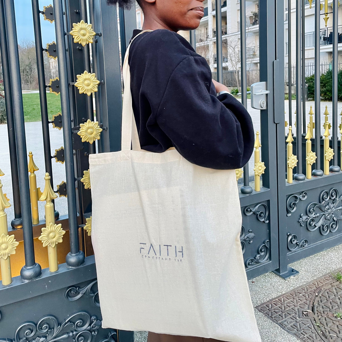 Tote-Bag « FAITH »Broderie de Haute Qualité