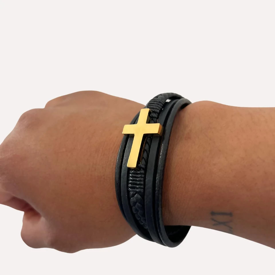 bijoux-croix-bracelet-default-title-bracelet-david-cuir-et-acier-inoxydable-finition-doree-77658894827855