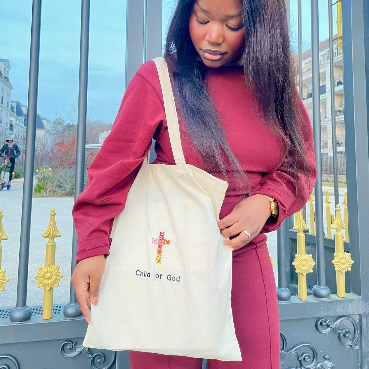 Tote-Bag « CHILD OF GOD » Broderie de Haute Qualité