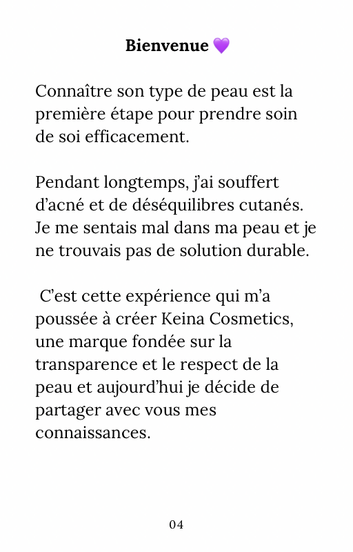 E-book : Découvre ton type de peau 4