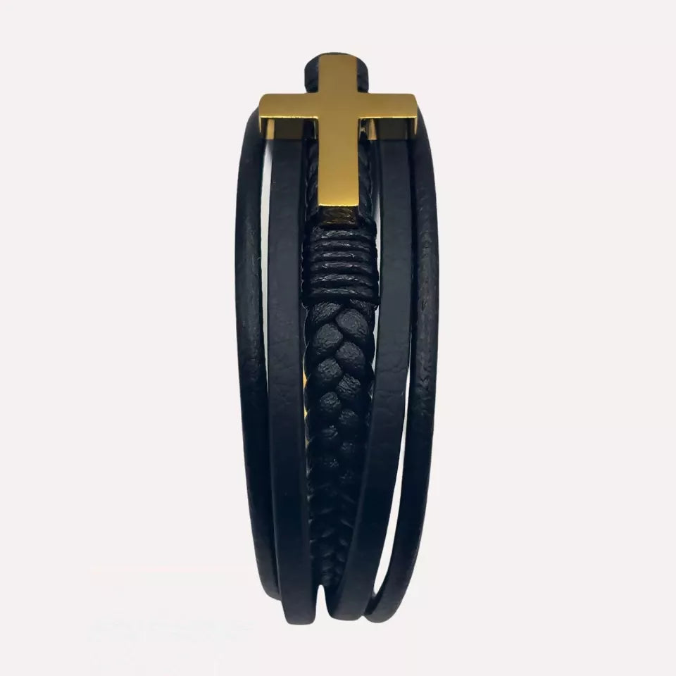 bijoux-croix-bracelet-default-title-bracelet-david-cuir-et-acier-inoxydable-finition-doree-78388638187855