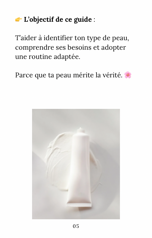 E-book : Découvre ton type de peau 5